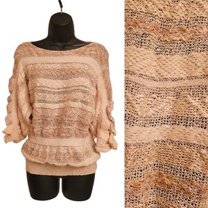 French Rags 80's Cream Angora Silk Blend Bat Wing Sweater